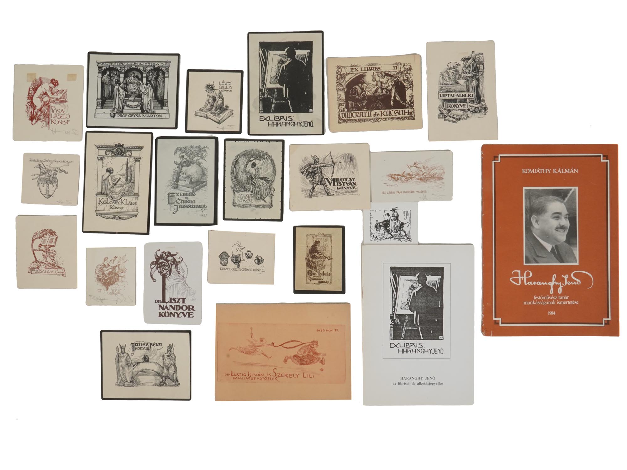 1920S BOOK PLATES BY HARANGHY JENO WITH CATALOGS PIC-0